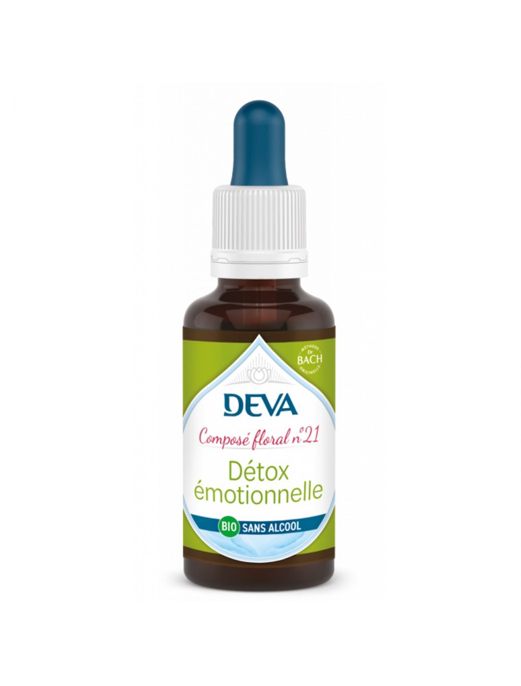 Image principale de la modale pour Détox Emotionnelle Sans Alcool Bio - Régénération Composé floral n°21 30 ml - Deva
