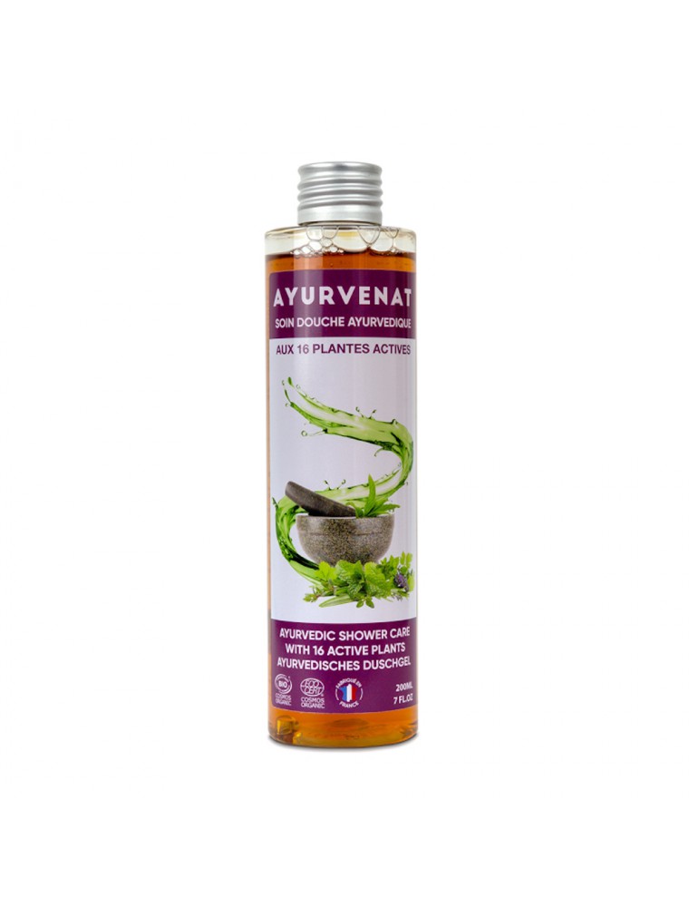 Image principale de la modale pour Gel douche aux 16 plantes actives Bio - Ayurvenat 200 ml - Le Secret Naturel