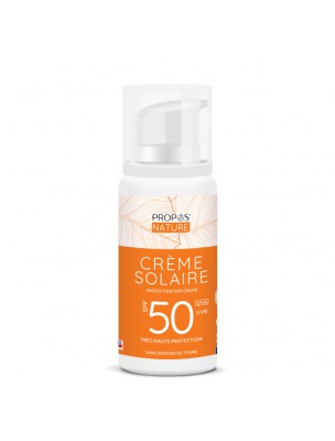 Image de Crème Solaire Bio - Protection solaire indice 50+ 100 ml - Propos Nature depuis Achetez les produits Propos Nature à l'herboristerie Louis