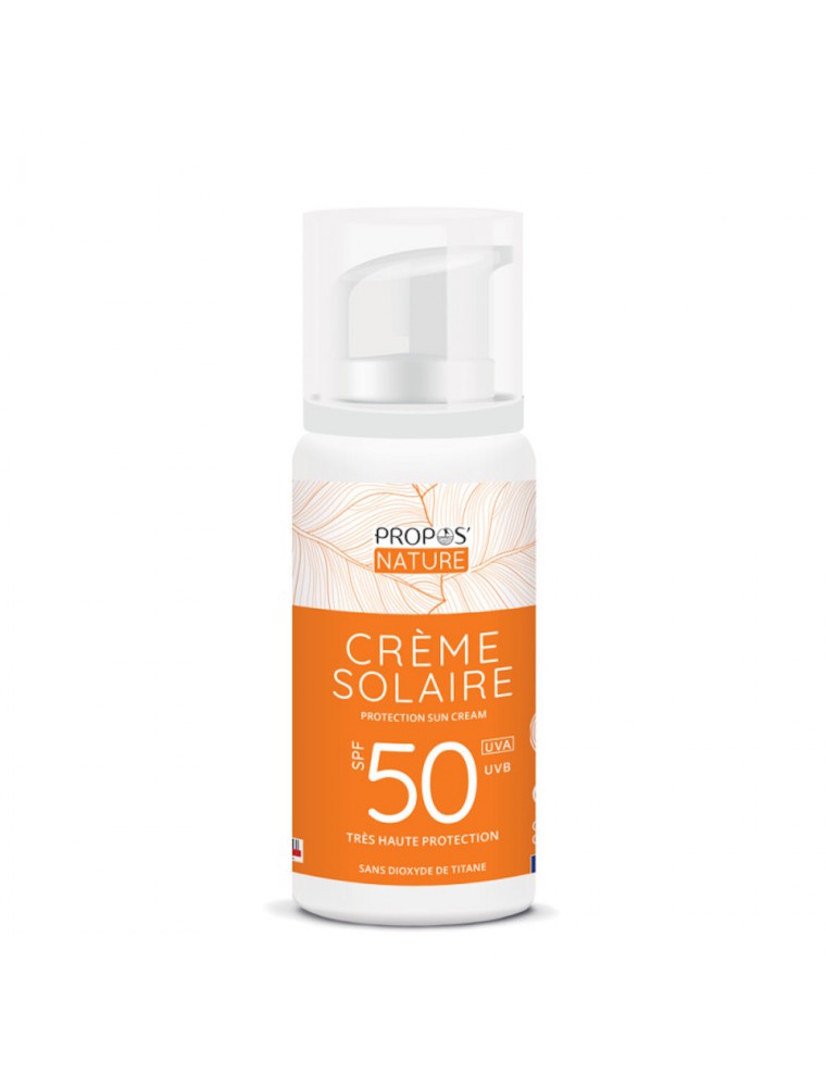 Image principale de la modale pour Crème Solaire Bio - Protection solaire indice 50+ 100 ml - Propos Nature