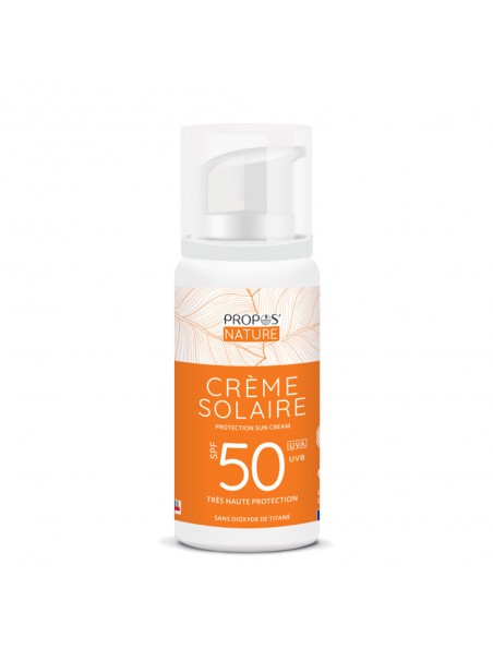 Image principale de Crème Solaire Bio - Protection solaire indice 50+ 100 ml - Propos Nature