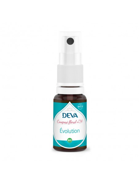 Image principale de Evolution Bio - Engagement, Lâcher-prise et Résolution Composé floral n°14 Spray de 15 ml - Deva