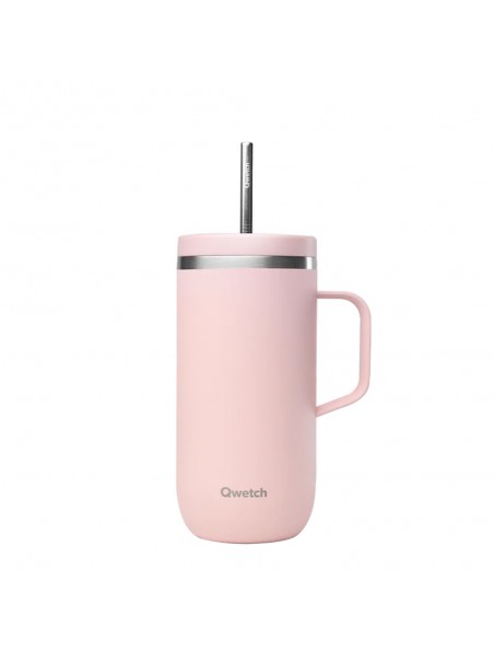 Achetez Cold Cup Isotherme Pastel Rose - Hydratation 600 ml - Qwetch à l'herboristerie Louis Image principale de Cold Cup Isotherme Pastel Rose - Hydratation 600 ml - Qwetch