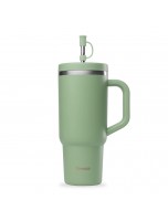 Image de Travel Cup Isotherme Matt Vert Tilleul - Hydratation 900 ml - Qwetch depuis Contenants isothermes Qwetch