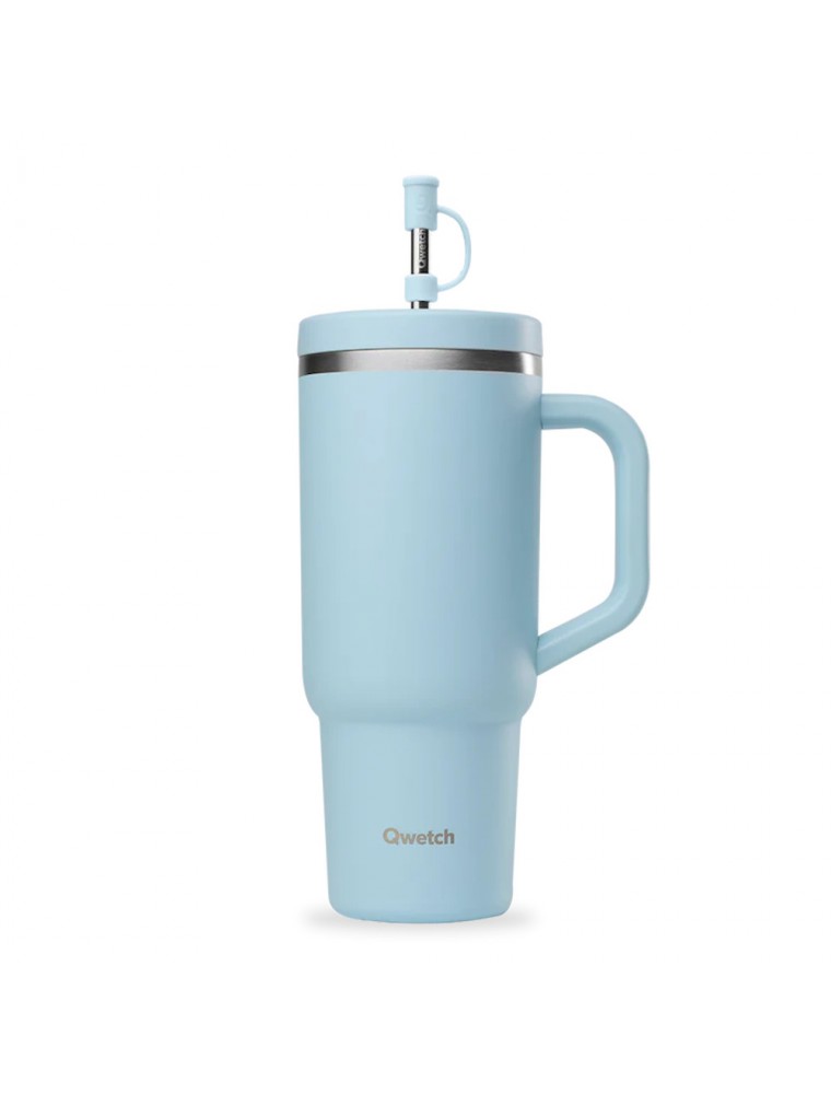 Image principale de la modale pour Travel Cup Isotherme Matt Pastel Bleu - Hydratation 900 ml - Qwetch