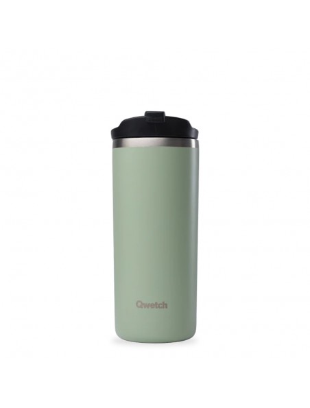 Achetez Travel Mug Isotherme Matt Vert Tilleul - Hydratation 470 ml - Qwetch à l'herboristerie Louis Image principale de Travel Mug Isotherme Matt Vert Tilleul - Hydratation 470 ml - Qwetch