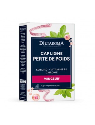 Image de Capligne Konjac et Chrome - Perte de poids 40 gélules - Dietaroma depuis Votre panier de plantes naturelles et bio à l'herboristerie Louis