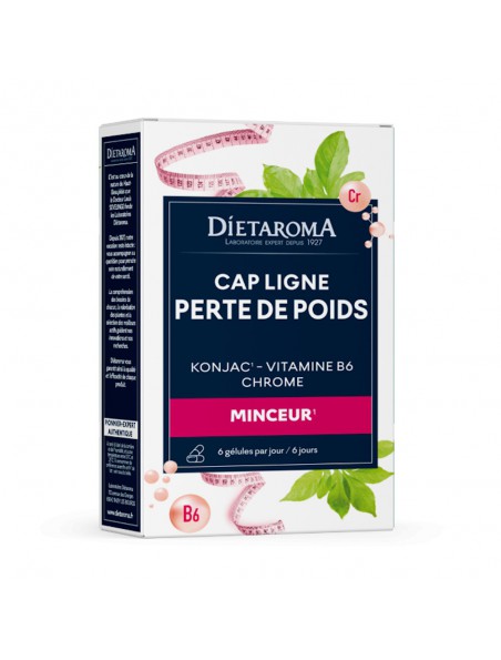Image principale de Capligne Konjac et Chrome - Perte de poids 40 gélules - Dietaroma