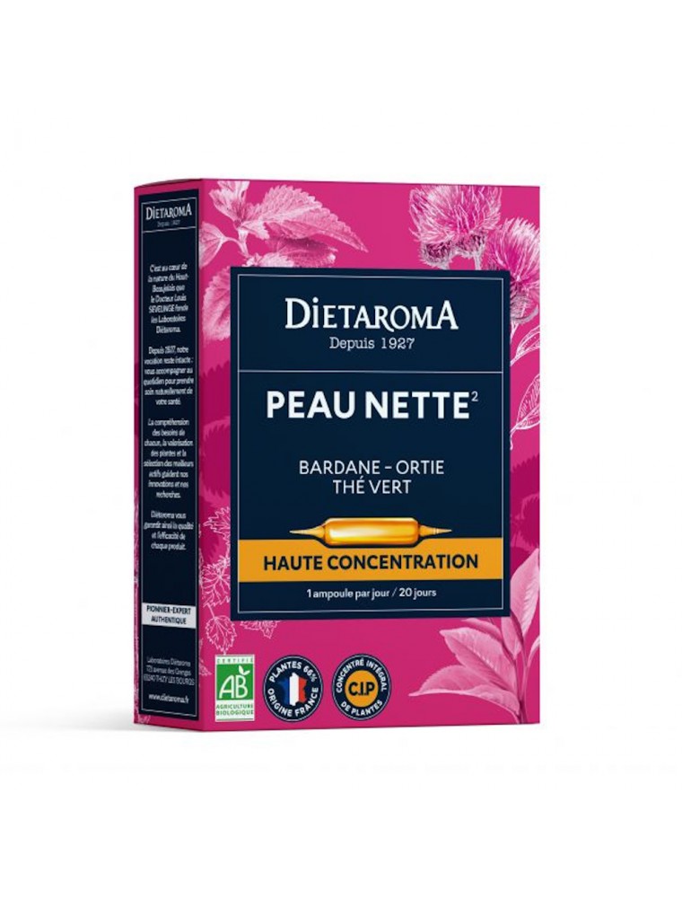 Image principale de la modale pour C.I.P. Peau Nette Bio - Peau 20 ampoules - Dietaroma
