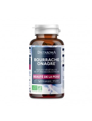 Image de Bourrache Onagre Bio - Beauté de la Peau 180 capsules - Dietaroma depuis Huile végétale Bio de Borago officinalis 50 ml - Bourrache Bio