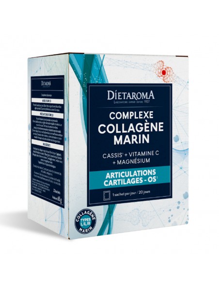Image principale de Collagène Marin Complexe - Articulations, Cartilages et Os 20 sachets - Dietaroma