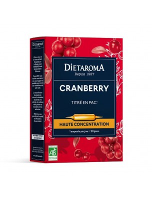 Image de C.I.P. Cranberry Bio - Système urinaire 20 ampoules - Dietaroma depuis Achetez les produits Dietaroma à l'herboristerie Louis