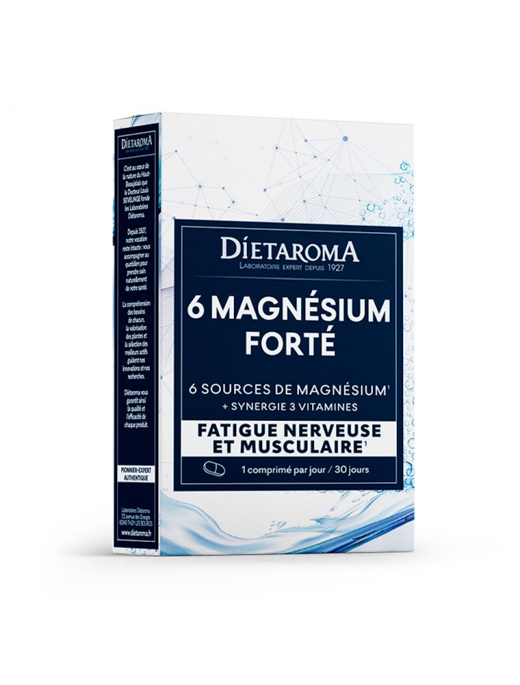 Image principale de la modale pour 6 Magnésium Forté - Equilibre nerveux 30 comprimés - Dietaroma