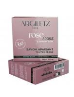 Image de Savon doux et apaisant - Argile rose, parfum rose – 100g - Argiletz depuis Argiles : Retrouvez tous nos produits de phytothérapie et d'herboristerie