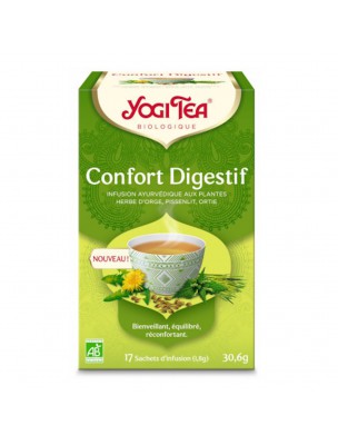 Image de Confort Digestif Bio - Infusions Ayurvédiques 17 sachets - Yogi Tea depuis Achetez les produits Yogi Tea à l'herboristerie Louis