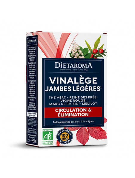 Image principale de Vinalège Bio - Circulation 45 comprimés - Dietaroma
