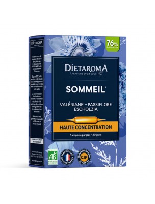 Image de C.I.P. Sommeil Bio - Stress et Sommeil 20 ampoules - Dietaroma depuis Achetez les produits Dietaroma à l'herboristerie Louis