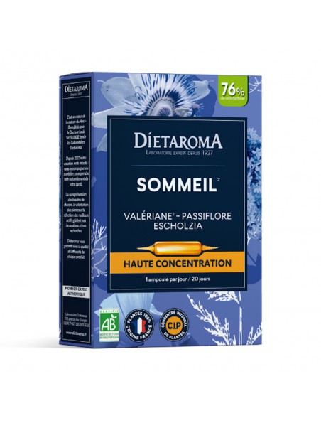 Image principale de C.I.P. Sommeil Bio - Stress et Sommeil 20 ampoules - Dietaroma