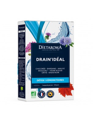 Image de Drain'Idéal Bio - Détox 5 Emonctoires 20 ampoules - Dietaroma depuis louis-herboristerie
