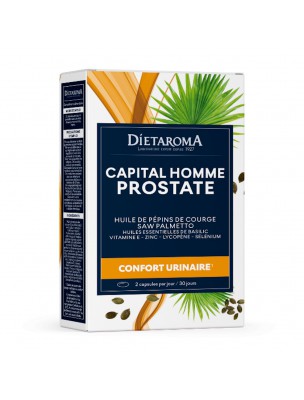 Image de Capital Homme - Prostate 60 capsules - Dietaroma depuis Prost'Aroma Bio - Andropause 40 capsules - Salvia