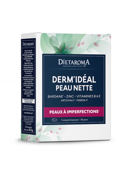 Image principale de Derm'Idéal Peau Nette - Peaux à Imperfections 30 comprimés - Dietaroma