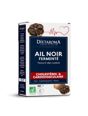 Image de Ail Noir Fermenté Bio - Système Circulatoire 60 comprimés - Dietaroma depuis Achetez les produits Dietaroma à l'herboristerie Louis