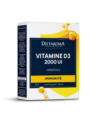 Image de Vitamine D3 Végétale 2000 UI - Immunité 40 comprimés - Dietaroma depuis PrestaBlog