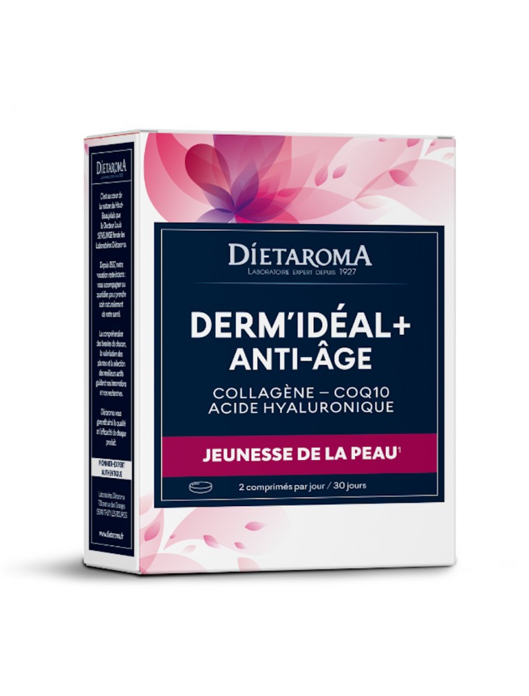 Image principale de la modale pour Dermidéal Plus - Collagène, CoQ10 et Acide Hyaluronique 60 comprimés - Dietaroma