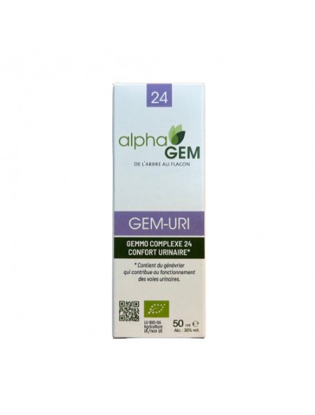 Achetez Gem-Uri Complexe n°24 Bio - Confort Urinaire 50 ml - Alphagem à l'herboristerie Louis Image principale de Gem-Uri Complexe n°24 Bio - Confort Urinaire 50 ml - Alphagem