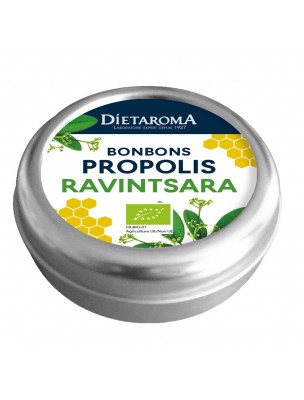 Image de Propolis et Ravintsara Bio Bonbons - Pour la gorge 50 g - Dietaroma depuis Achetez Aromaforce Spray Gorge Bio - Apaisant de Pranarôm