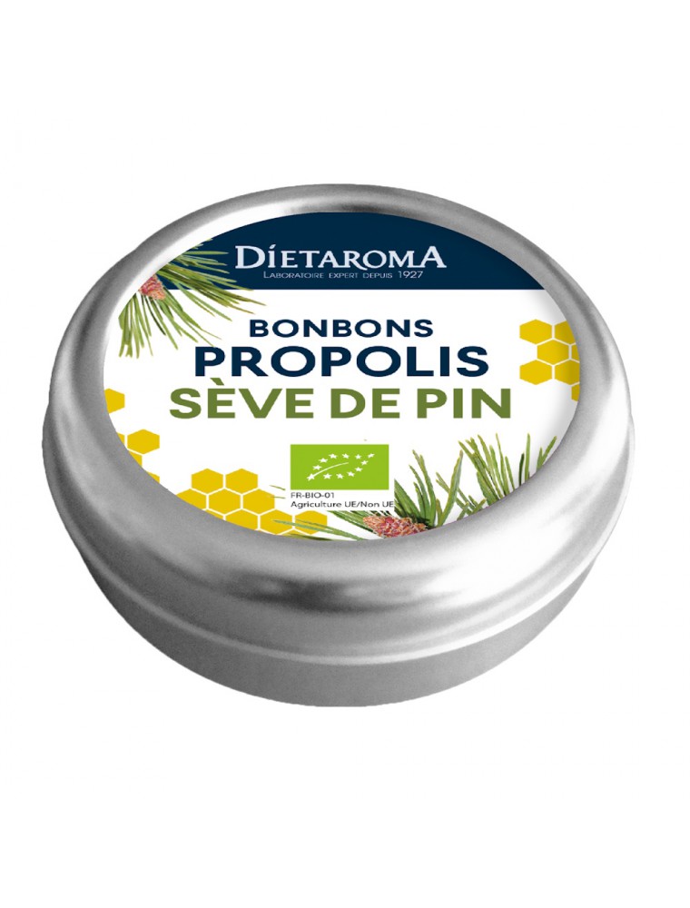 Image principale de la modale pour Propolis et Sève Pin Bio Bonbons Pour la gorge 50g Dietaroma