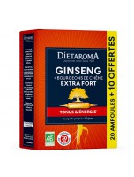 Image de Ginseng Extra Fort Bio - Tonus et Vitalité 20 ampoules + 10 offertes - Dietaroma depuis Achetez des ampoules de phytothérapie et d'herboristerie en ligne (2)