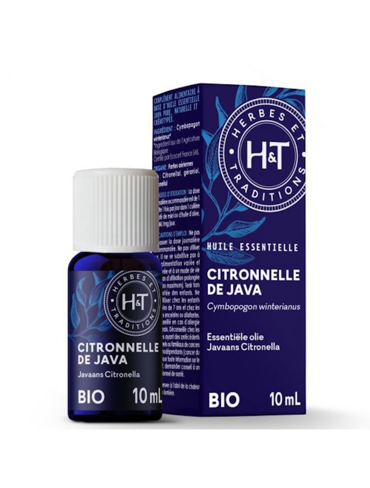 Image principale de la modale pour Citronnelle de Java Bio - Huile essentielle de Cymbopogon winterianus 10 ml - Herbes et Traditions