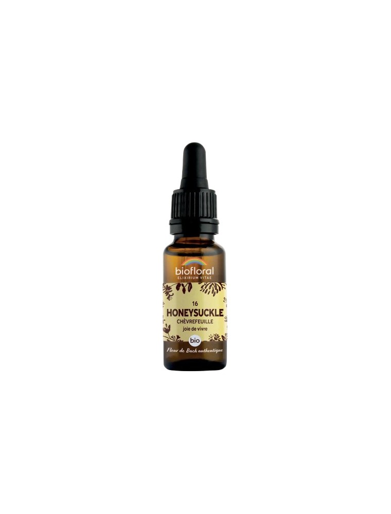 Image principale de la modale pour Honeysuckle Chèvrefeuille n°16 - Vitalité et Joie de Vivre Bio aux Fleurs de Bach 20 ml - Biofloral