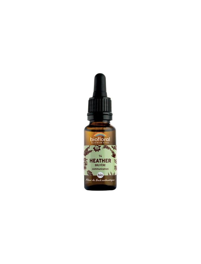 Image principale de la modale pour Heather Bruyère n°14 - Communication et Sociabilité Bio aux Fleurs de Bach 20 ml - Biofloral