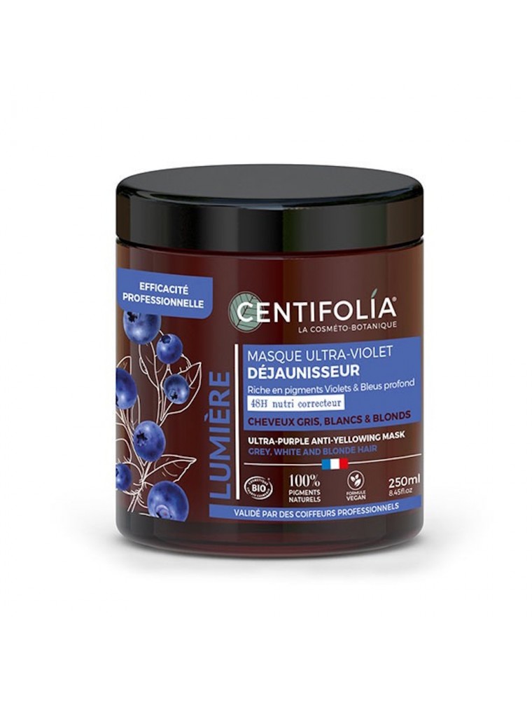 Image principale de la modale pour Masque Ultra-Violet Déjaunisseur Bio - Cheveux Gris, Blancs et Blonds 250 ml - Centifolia