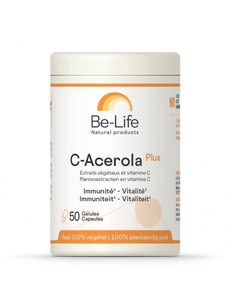 Image principale de la modale pour C-Acerola Plus - Immunité et Vitalité 50 gélules - Be-Life