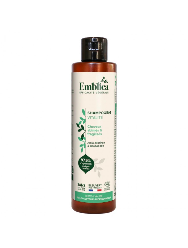 Image principale de la modale pour Shampooing Vitalité Bio - Soin des Cheveux 200ml - Emblica