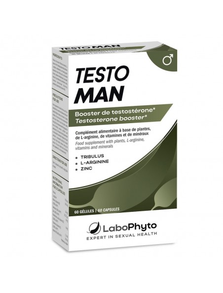Testoman - Taux de Testostérone 60 gélules - LaboPhyto
