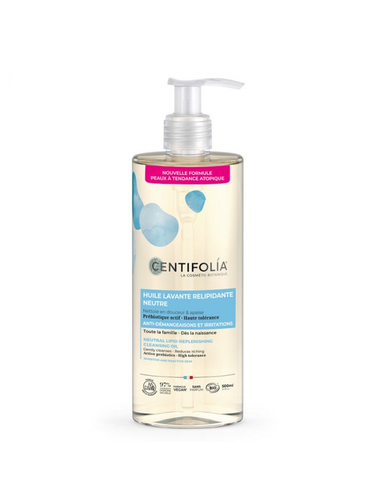 Image principale de la modale pour Huile Lavante Relipidante Neutre Bio - Anti-Démangeaisons et Irritations 500 ml - Centifolia