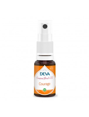 Image de Courage Bio - Force et Confiance en l'avenir Composé floral n°15 spray de 10 ml - Deva depuis Achetez les nouvelles tisanes arrivées à l'herboristerie Louis