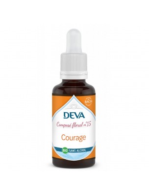 Image de Courage Sans Alcool Bio - Force et Confiance en l'avenir Composé floral n°15 30 ml - Deva depuis Achetez les nouvelles tisanes arrivées à l'herboristerie Louis