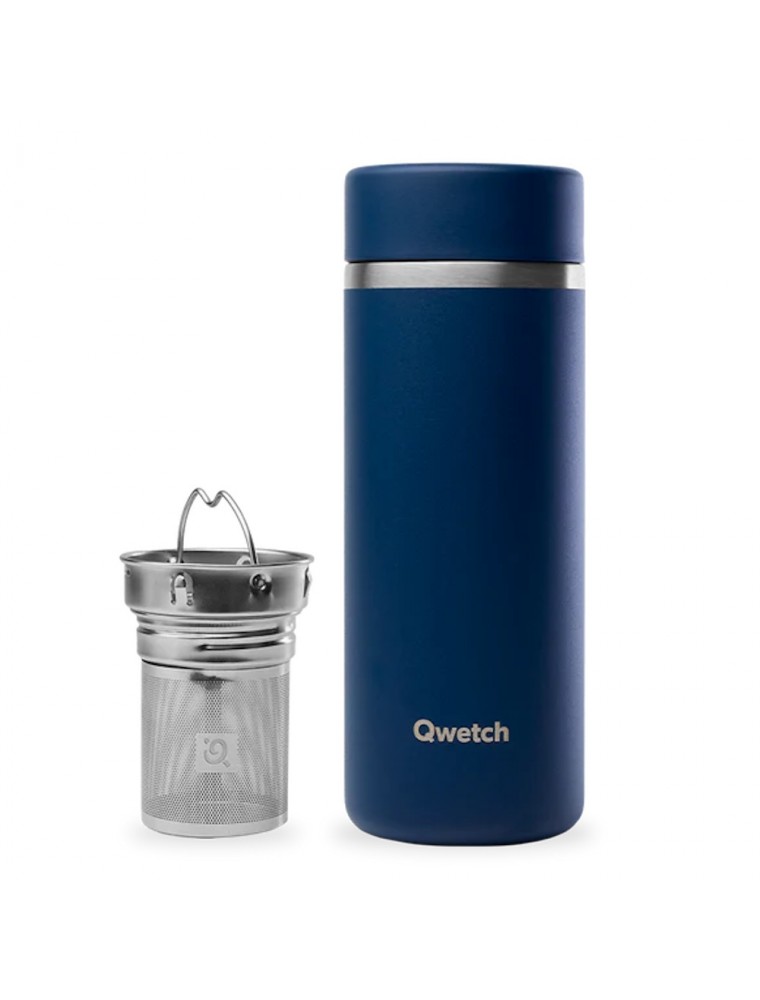 Image principale de la modale pour Théière Isotherme Inox - Flowers Matt Bleu Nuit 400ml - Qwetch
