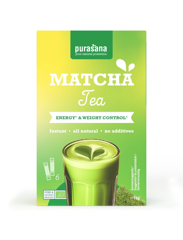 Image principale de la modale pour Matcha Thé Vert Bio - Vitalité 6 Sticks - Purasana