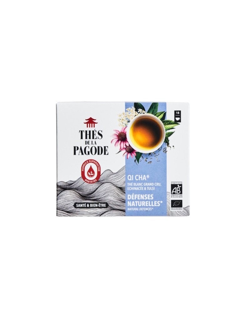 Image principale de la modale pour Qi Cha Bio - Défenses Naturelles 18 Infusettes - Thés de la Pagode