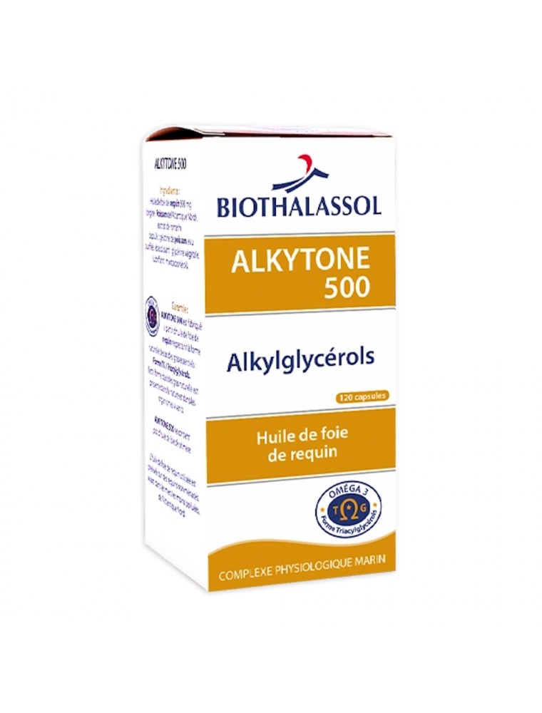 Image principale de la modale pour Alkytone 500 - Huile de Foie de Requin 120 capsules - Biothalassol