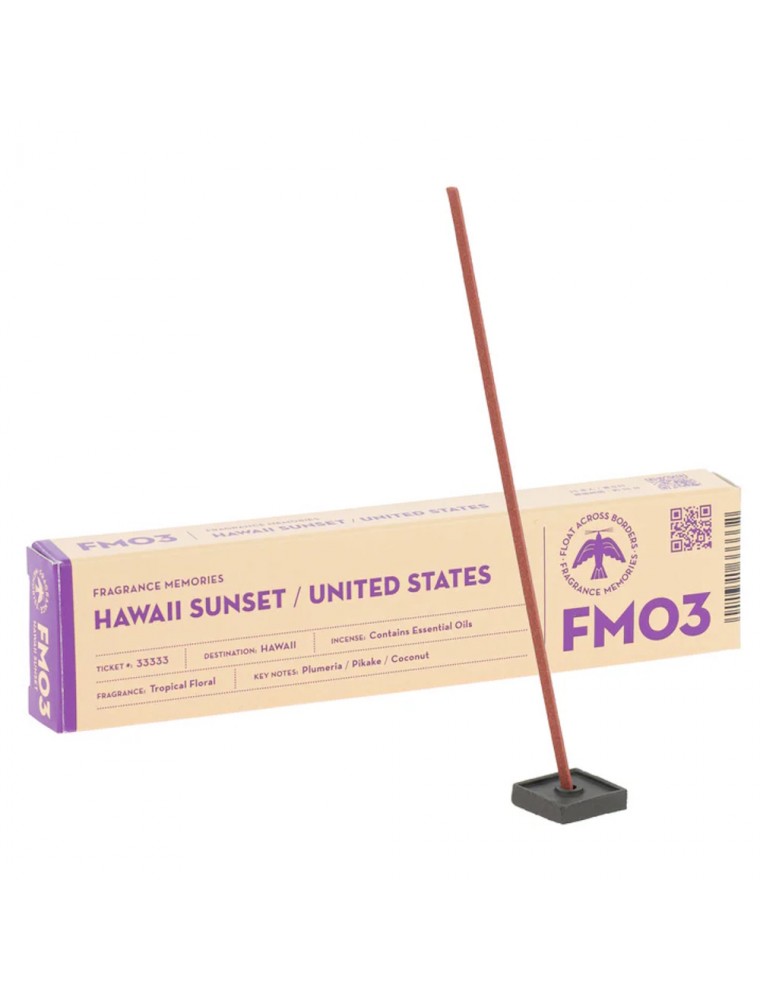 Image principale de la modale pour Hawaï Sunset (United States) - Encens Japonnais 15 Bâtonnets Fragrance Memories