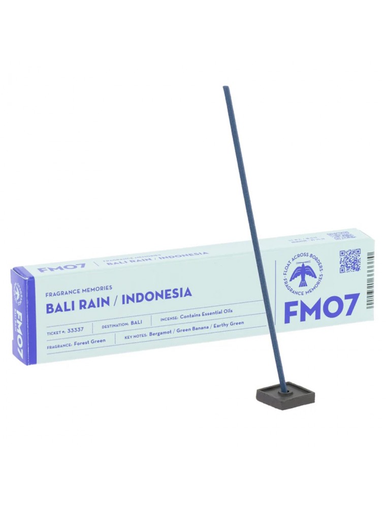 Image principale de la modale pour Bali Rain (Indonesia) - Encens Japonnais 15 Bâtonnets Fragrance Memories