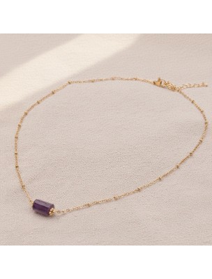 Image de Collier - Améthyste - 40 à 45 cm depuis Achetez - Pierre Roulée - Améthyste - 20 à 30 mm - Louis