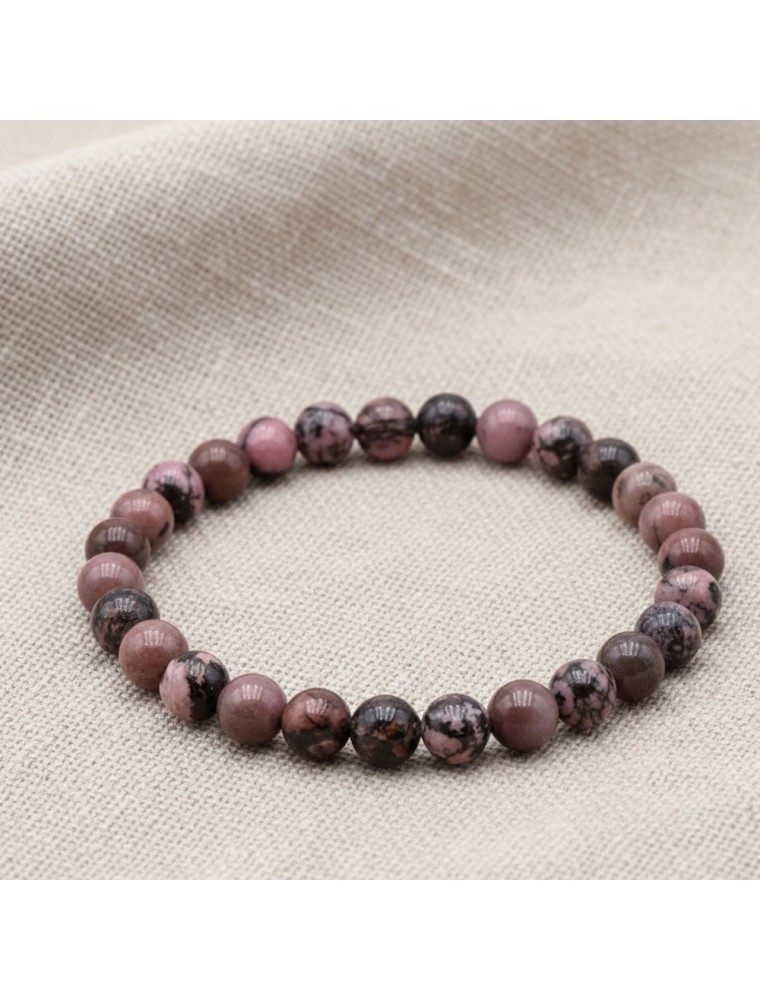 Image principale de la modale pour Bracelet Boule - Rhodonite - 06 mm